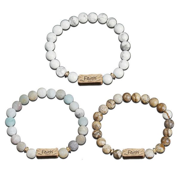 

vintage lava natural stone volcanic beaded white turquoise bracelet wholesale handmade beads bracelets for men women, Black