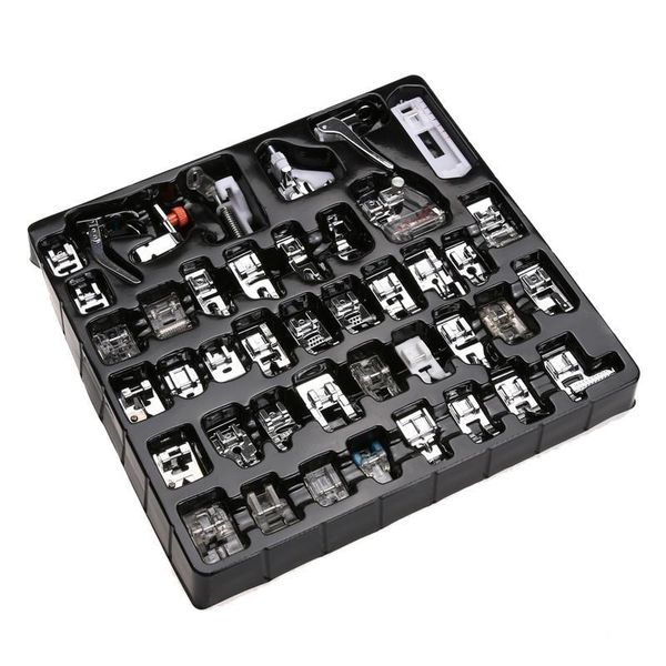 

sewing knitting crochet hooks domestic machine stitch darning presser foot feet kit set for brother sing bbykor, Black