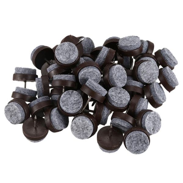 

stickers & decals 50pcs c leg floor felt pad skid glide diy nail protectors 20mm dia brown, Black