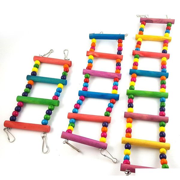 

colored bird ladder parrot swings bird toys cage accessories for cockatiel conure parakeet qyltkk toys2010