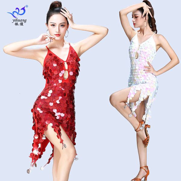 

back latin show suspender leakage dance cosplay role sequin drs, Black;gray