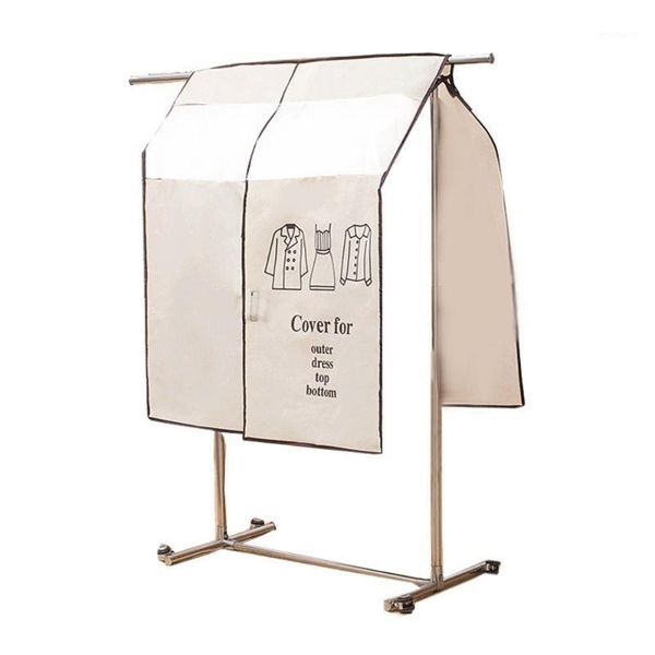 

storage boxes & bins non woven fabric dust bag clothes dustproof hanging cover clothing wardrobe organizer for bedroom floor hanger1