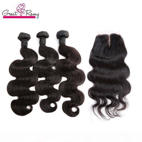 

100% peruvian unprocessed human hair wefts with lace closure natural color 3pc hair bundles +1pc lace closure 4x4 virgin hair extension, Black