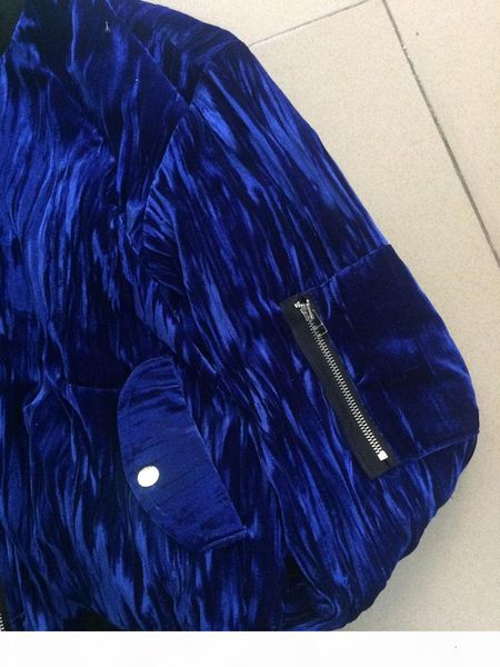 

mens ins velour jackets blue bomber jacket loose casual zipper up autumn winter coats, Black;brown
