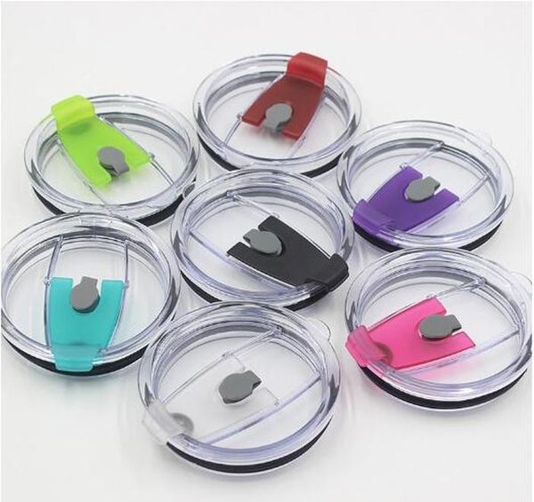 

7 colors 30 ounce flip lid spill-proof splash resistant cap for 30 ounce stainless steel mug car cup drinkware lid cca10090 300pcs