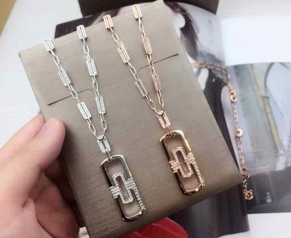 

necklace paper sweater chain yakin au750 pendant necklace for women's high jewelry christmas party gift11, Silver