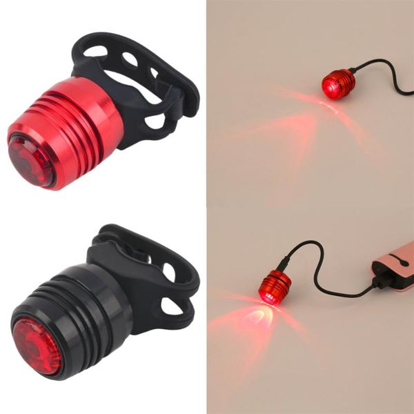

bike lights usb rechargeable 3-mode tail lamp bicycle rear warning red light aluminum alloy+ silicone