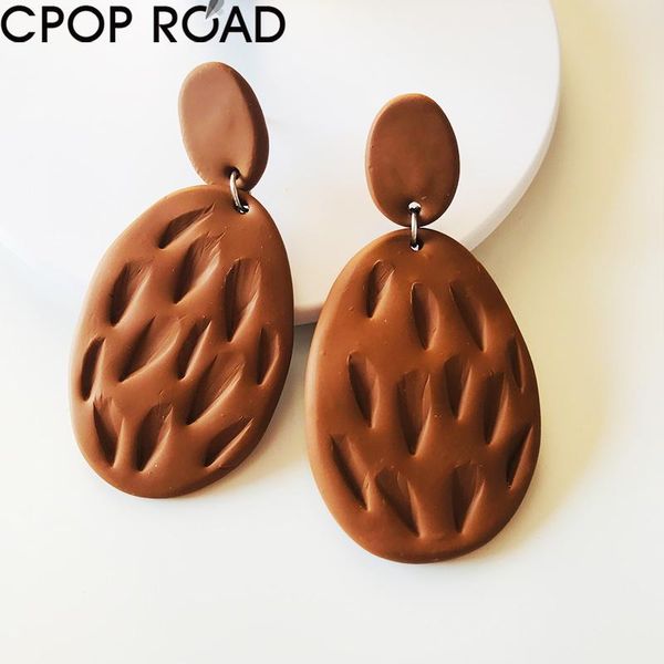 

cute geometric polka dot polymeric clay earring fashion jewelry creative elegant handmade clay dangle earring party jewelry gift, Silver