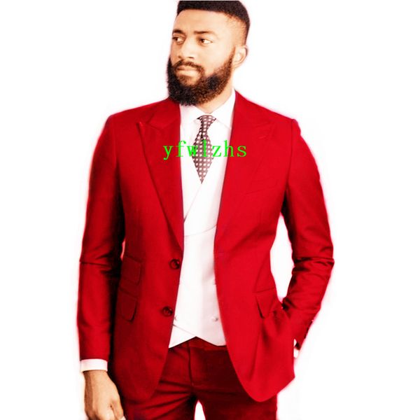 

new style two buttons handsome peak lapel groom tuxedos men suits wedding/prom/dinner man blazer(jacket+pants+tie+vest) w635, Black;gray
