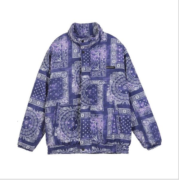 

luxury 2021 kapital new men west coast caju black flower blue flame *jackets/down jackets cotton winter coats # c8 bgtw