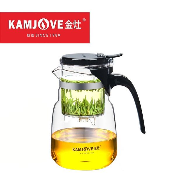 

kamjove новое поступление элегантный чай кубок цветочный чайный горшок теплостойкий стеклянный чайный набор набор пивоваренного устройства с