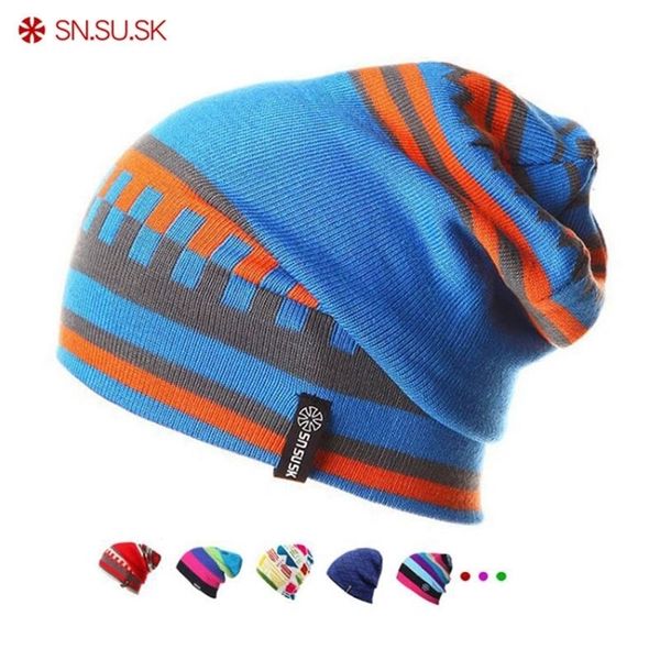 

sn.su.sk gorros brand snsusk snowboard winter hat skating ski skullies and beanies for men women hip hop caps y201024, Blue;gray