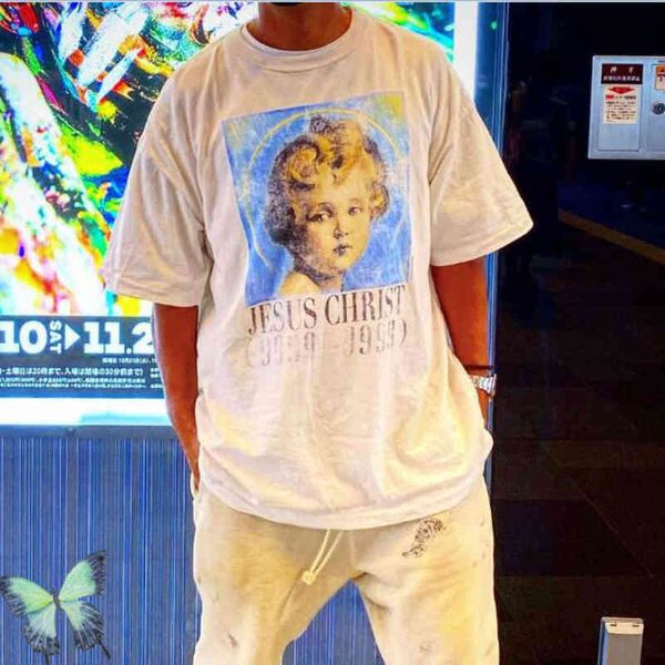 

jesus christ saint michael angel vintage t-shirt 2021 pair jurk grandpa's poison, White;black