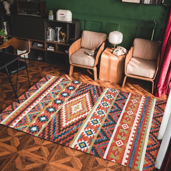 

carpets balle bohemian carpet hand woven cotton linen rug bedside geometric floor mat living room bedroom home decor