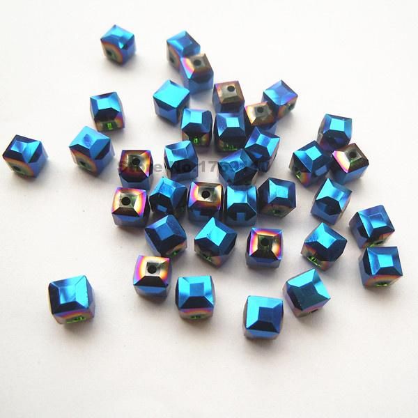 

isywaka 100pcs white color square 6mm austria crystal beads charm glass beads loose spacer bead for diy jewelry making jllfqk