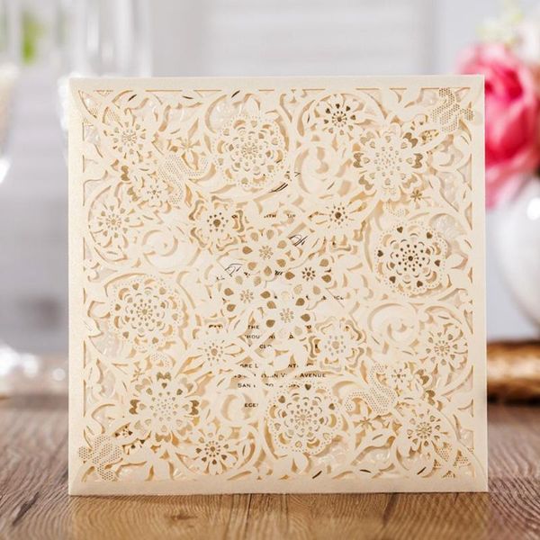 

wishmade laser cut wedding invitation cards with rsvp card and thank you card for marriage party supplies,customizable cw61101