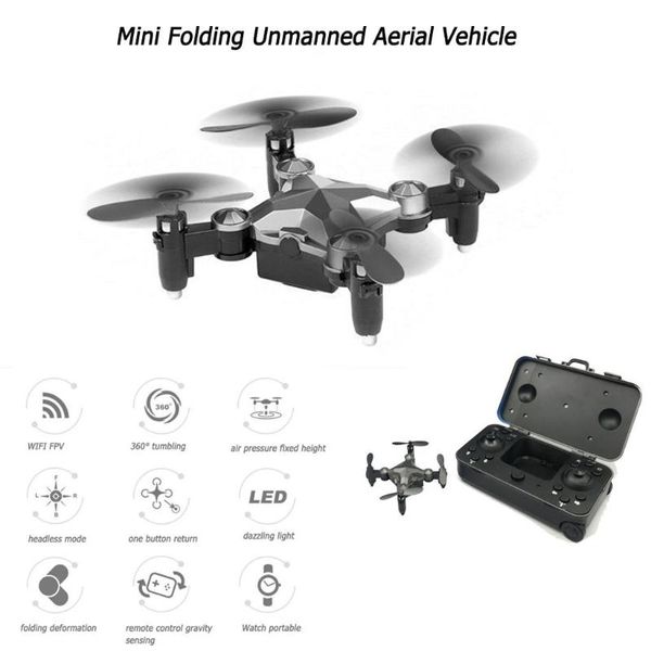 

drones 3.7 v 250 usb charging mah mini folding unmanned aerial vehicle pocket drone four-axis aircraft portable durable rc