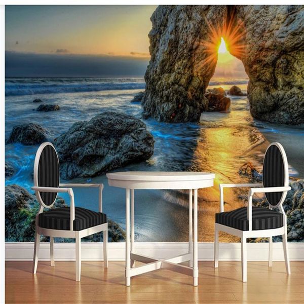 

3d landscape wallpaper sea sunset landscape wallpapers oil painting tv background wall