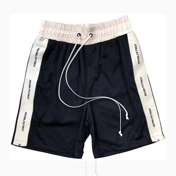 

men daniel patrick dp19 new stringed letters net mesh shorts, White;black