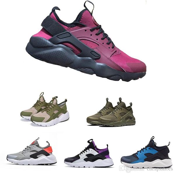 

2019 дизайн huarache 4 iv 1.0 кроссовки для женщин мужчин, легкие хуарачки кроссовки спортивные спорты открытый huaааре обувь продвижение, White;red