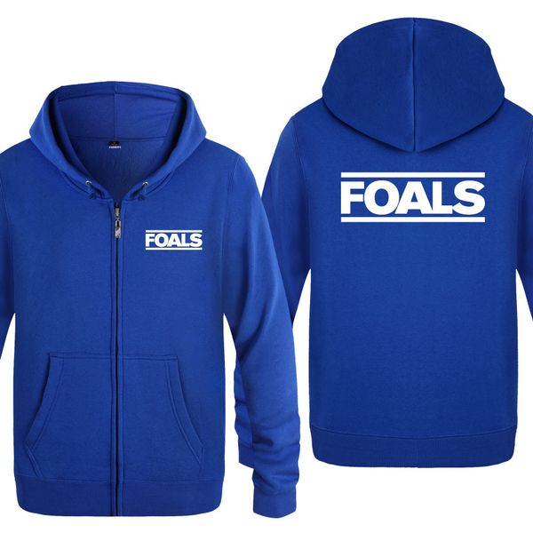 

zipper hoodies men foals music rock mens hoodie hip hop fleece long sleeve men's jacket sweatshirt oversized coat homens moleton, Black