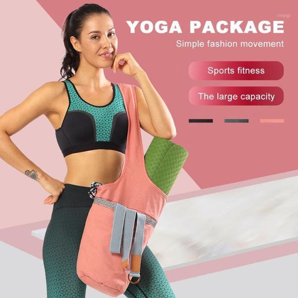 

yoga mats portable mat bag single strap pilates carrier fitness body building sports equipment washable large capacity bag1