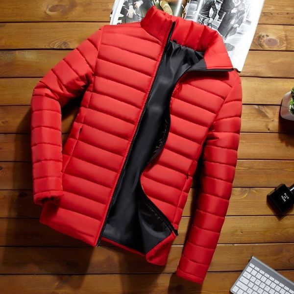 

inter hooded down parka coat new man down cotton jacket coat warm loose cotton-padded coats overcoat men winter jacket, Black