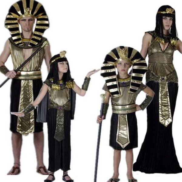 

anime costumes ancient egypt fancy dress medieval rome egypt queen princess pharaoh costume kids men women halloween cosplay costume, Black