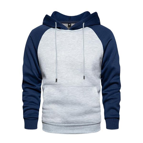 

autumn mens sweatshirt casual hip-hop streetwear hoodies man hooded long sleeve pullover patchwork clothing spring, Black