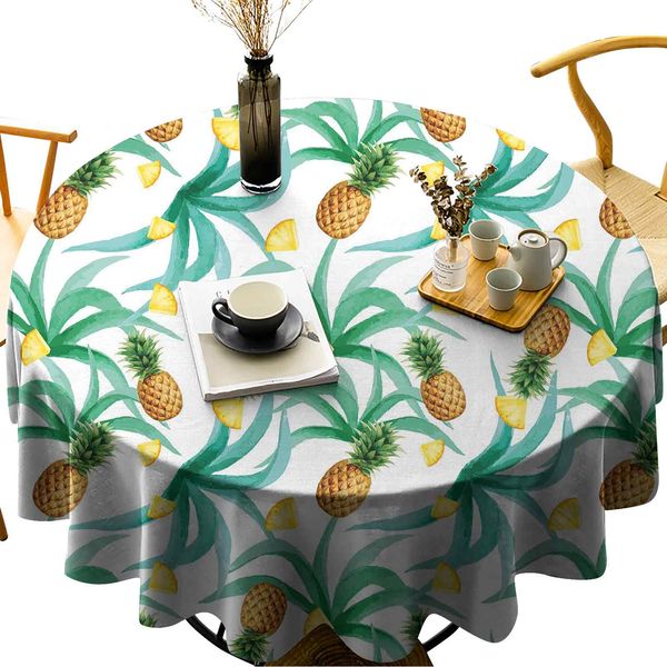 

waterproof round tablecloths botany inspired traditional luau party funky polynesian culture