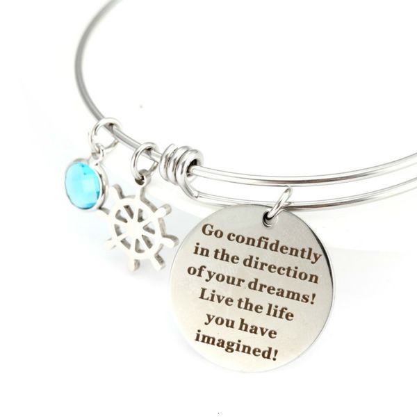 

engraved bracelet the keychain in combination direction confidently of dreams stainless steel bid farewell to exquisite
