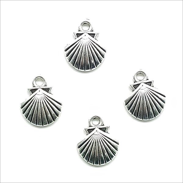 

wholesale lot 100pcs shell conch antique silver charms pendants for jewelry making bracelet necklace earrings 14*11mm dh0856, Bronze;silver