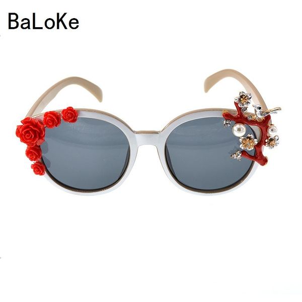 

sunglasses super charm baroque women red flowers vintage brand design asymmetric outdoors casual accessories, White;black