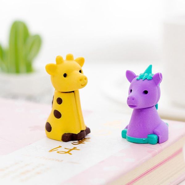 

4 шт. коробка креативная панда лягушка животных в штучной упаковке школьная школа канцтовары поставляет призовые подарки для продвижения шко