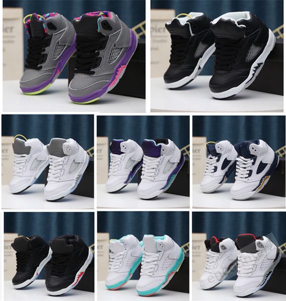 

kids 5s 5 basket shoes la oreo black white shoes space jam tour pe 5s sport trainer children birthday gift sneakers 25-35