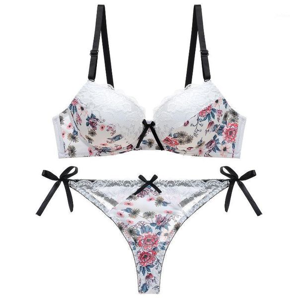 

new women bra and thong set push up brassiere underwear femme panties lingerie bralette1, Red;black