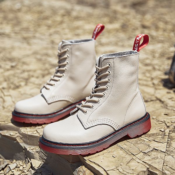 

genuine leather jason martins female autumn winter shoes woman motorcycle women ankle boots t200425, Black