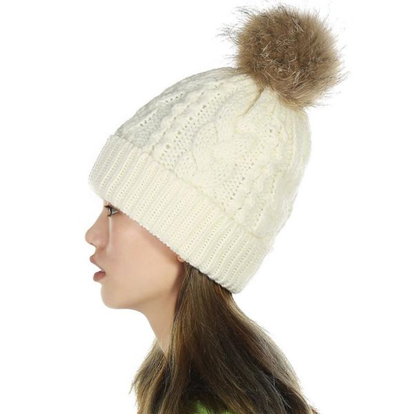 

beanie/skull caps women fuzzy ball windproof sports solid gifts thickened ear protective warm winter outdoor comfortable fashion soft knitte, Blue;gray