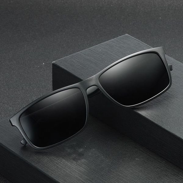 

new polarizing sunglasses ultra light tr90 men's square sunglasses men's outdoor sports driver's glasses 2027, White;black