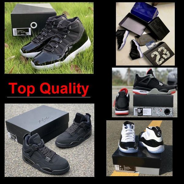 

2021 jubilee 25th anniversary 11concord 11 space jam 11s prom night 11 real carbon fiber gym red gamma blue boots shoes, Black