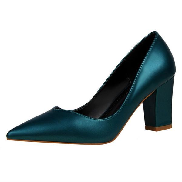 

french girl black professional net red spring and autumn high heels female thick with single shoes 2020 new shoes wild