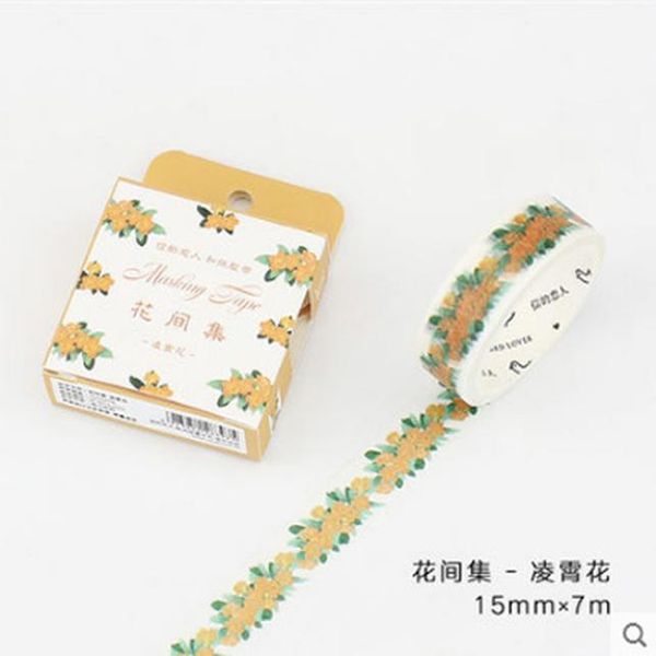 

2016 3cm7m plants flower washi tape diy decoration scrapbooking masking tape adhesive tape stationery school supplies h