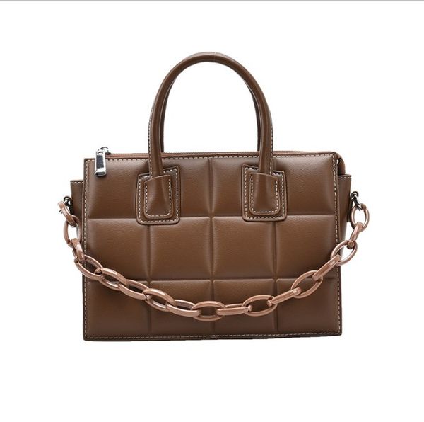 

fashion pu leather women's designer shoulder crossbody bag lady chain lattice totes handbags