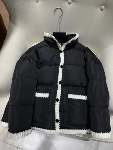 

роскошный дизайн 2021 осень зима коллекция элегантный блейзер типа утка вниз куртка, Black