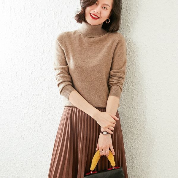 

2021 quality 100% pure goat cashmere knitting sweater colours high degree standard ladies'clothes lmbp, White;black