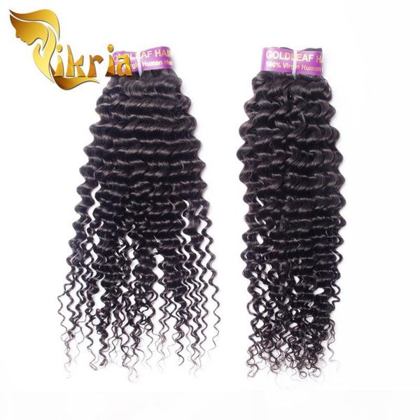 

deep curly 4 bundles brazilian indian peruvian malaysian human hair wefts 8-30 inch double weft deep curly human hair extensions, Black