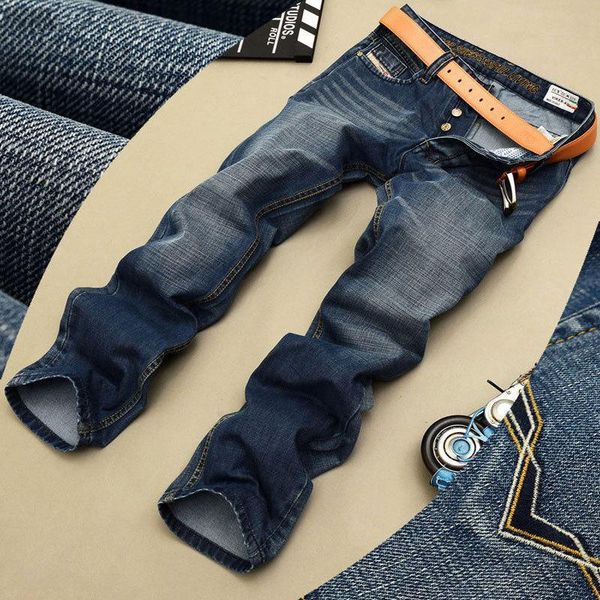 

fashion pants straight black button brand designer mens jeans biker quality blue color high jeans ripped for men rfgmt