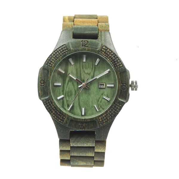 

men's natural watch sandalwood handmade pure high grade wood watchof4f, Slivery;brown