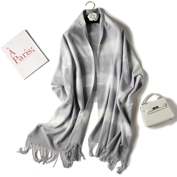 

2020 winter scarf women cashmere scarves for lady shawls and wraps thick neck warm pahsmina bandana echarpe femme sqccrz, Blue;gray