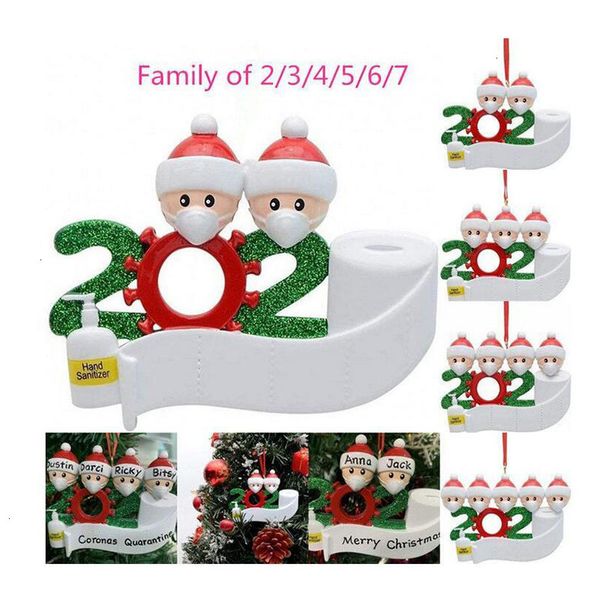

factoryh7kqbirthdays dhl factoryf3blparty decoration christmas quarantine gift 2020 product personalized family of 2/3/4/5/6/7 orna